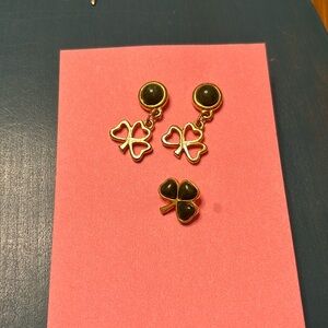 Clover Connemara Marble Earrings and Pin J.C. Walsh & Sons